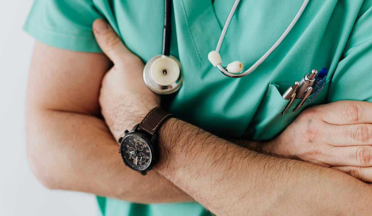 Medical professional providing patient care